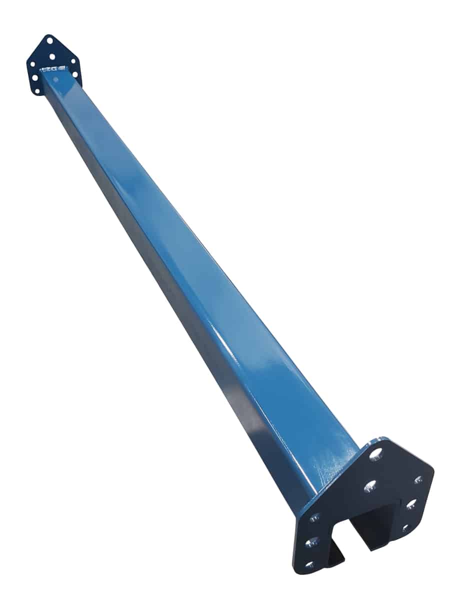 Unibilt Enclosed Conveyor Track – 6-Foot Blue Track With End Yokes For Light/Medium Duty Systems