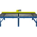 Chain Driven Live Roller Conveyor 10'L with 4" Centers and Jackbolt Supports