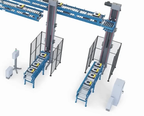 Tiered Overhead Conveyor in Facility
