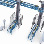 Tiered Overhead Conveyor in Facility
