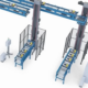 Tiered Overhead Conveyor in Facility