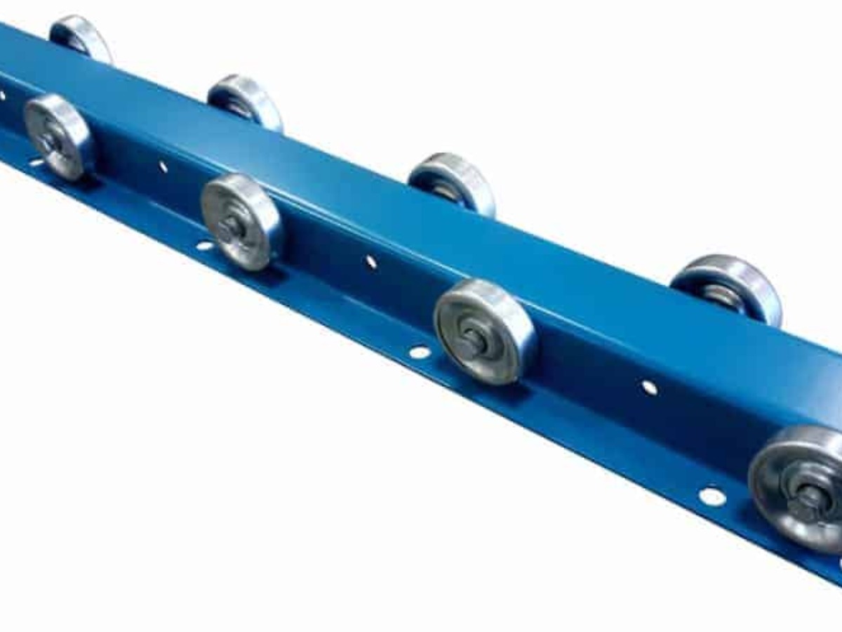 Rubber Flow Rails Plastic Pallets Ultimation Conveyor Flow Rails - 5ft Gravity Skate ...